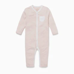 Personalized Snap Romper -Baby Clothing Shop organic cotton bamboo baby front opening sleepsuit footless blush stripe core e2f2296e f9b4 45ac b1fe e4e5a5b04d07