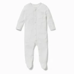 White Snap Baby Pajamas