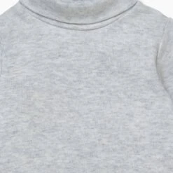 Turtleneck Bodysuit -Baby Clothing Shop organic cotton bamboo baby rollneck grey personalisationcrop
