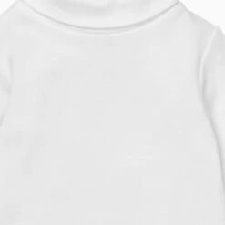 Turtleneck Bodysuit -Baby Clothing Shop organic cotton bamboo baby rollneck white personalisationcrop
