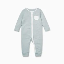 Clever Zip Romper -Baby Clothing Shop organic cotton bamboo baby zipup sleepsuit blue stripe footless core 5504611d 1239 4a48 9ee5 8370ac66da1b