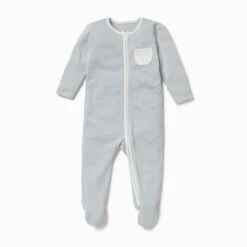 Personalized Clever Zip-Up Baby Pajamas 34 Personalized Clever Zip-Up Baby Pajamas -Baby Clothing Shop organic cotton bamboo baby zipup sleepsuit bluestripe 8c53b83c 83f7 440c b2ff c60158a5ba10