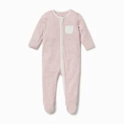 Clever Zip Baby Pajamas -Baby Clothing Shop organic cotton bamboo baby zipup sleepsuit stardust ffc6b778 a189 460d 86f1 92e03b16151f 1