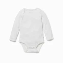 Long Sleeve Bodysuit -Baby Clothing Shop organic cotton bamboo longsleeve bodysuit white ab98ec24 476b 4fc4 97d9 f88b9d708605