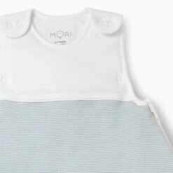Clever Winter Sleep Sack 2.5 TOG -Baby Clothing Shop organic cotton sleeping bag blue striped personalization crop