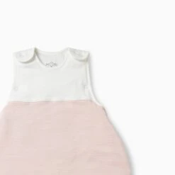 Clever Winter Sleep Sack 2.5 TOG -Baby Clothing Shop organic cotton sleeping bag blush striped detail 2.5tog nopocket