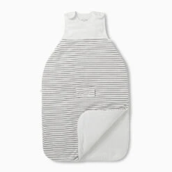 Clever Winter Sleep Sack 2.5 TOG -Baby Clothing Shop organic cotton sleeping bag grey striped open