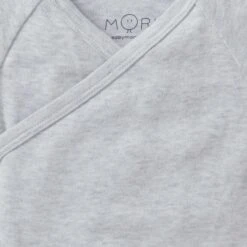 Short Sleeve Kimono Bodysuit -Baby Clothing Shop personalisation short sleeve kimono bodysuit grey