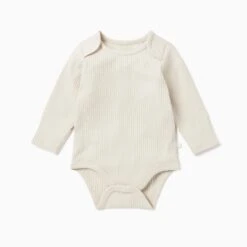 Ribbed Long Sleeve Bodysuit 20 Ribbed Long Sleeve Bodysuit -Baby Clothing Shop ribbed Long Sleeve Bodysuit ecru 1