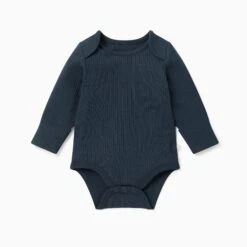 Ribbed Long Sleeve Bodysuit 21 Ribbed Long Sleeve Bodysuit -Baby Clothing Shop ribbed Long Sleeve Bodysuit navy 1