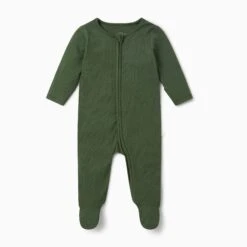 Ribbed Zip-Up Baby Pajamas 23 Ribbed Zip-Up Baby Pajamas -Baby Clothing Shop ribbed collection zip up sleepsuit pine