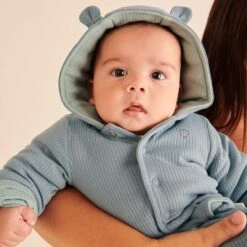 Ribbed Reversible Coat & Snood Set 10 Ribbed Reversible Coat & Snood Set -Baby Clothing Shop ribbed mint and blue reversible coat 004 web 1