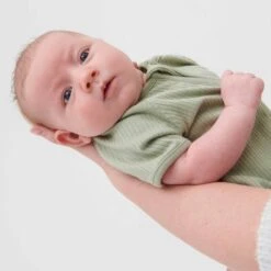 Ribbed Summer Zip Romper 2 Pack -Baby Clothing Shop ribbed zip up summer sleepsuit sage 018 web 1