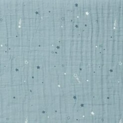 Star Muslin Front Opening Sleep Sack 0.5 TOG -Baby Clothing Shop star blue closeup